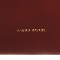 Mansur Gavriel Umhängetasche aus Leder in Bordeaux