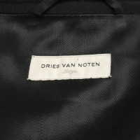 Dries Van Noten Jacke/Mantel aus Wolle in Schwarz
