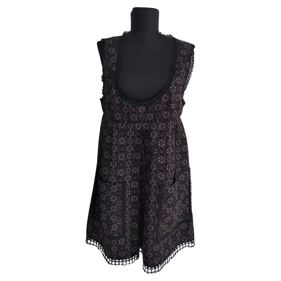 Anna Sui Kleid aus Baumwolle in Violett