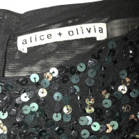 Alice + Olivia Dunkelgrünes Paillettenkleid 
