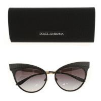 Dolce & Gabbana Lunettes de soleil en noir / or