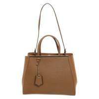 Fendi 2jours Medium Leer in Bruin