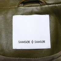 Samsøe & Samsøe Giacca/Cappotto in Pelle in Verde