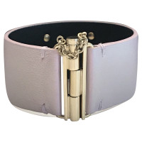 Chanel Armreif/Armband aus Leder in Rosa / Pink