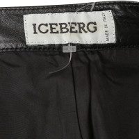 Iceberg Leather skirt with fringe