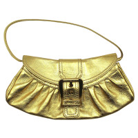 Céline Clutch Bag Leather in Gold