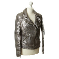 Rich & Royal Leather jacket in silver