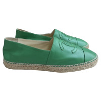 Chanel Slippers/Ballerinas Leather in Green