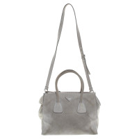 Prada borsa della pelle scamosciata in grigio