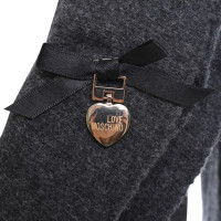 Moschino Love manteau tricoté en gris
