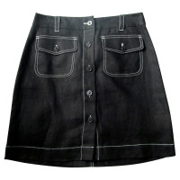 Hobbs Black Linen Skirt