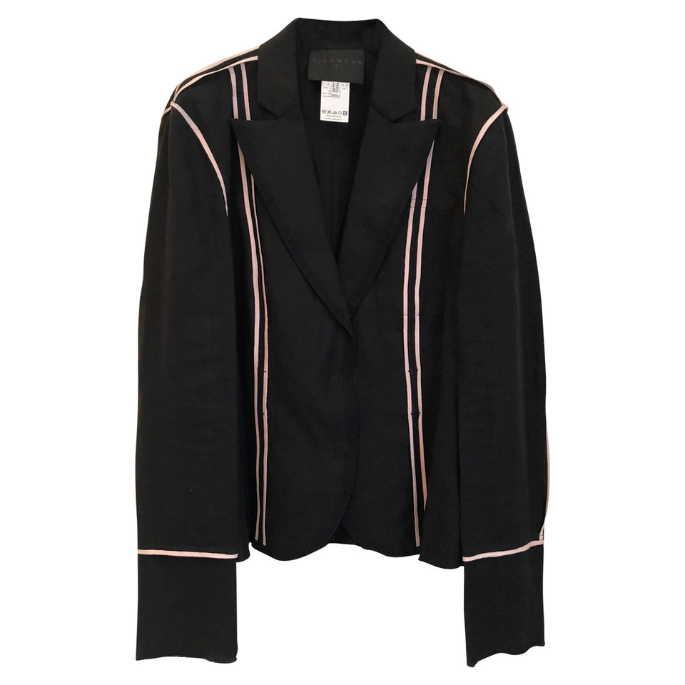 Richmond Blazer in Lino in Nero