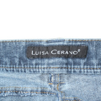Luisa Cerano Short en jean bleu