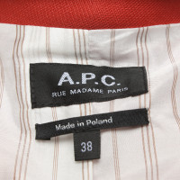 A.P.C. Veste/Manteau en Rouge