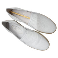 Tod's Slipper/Ballerinas aus Leder in Weiß