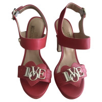 Love Moschino Sandalen Leer in Rood