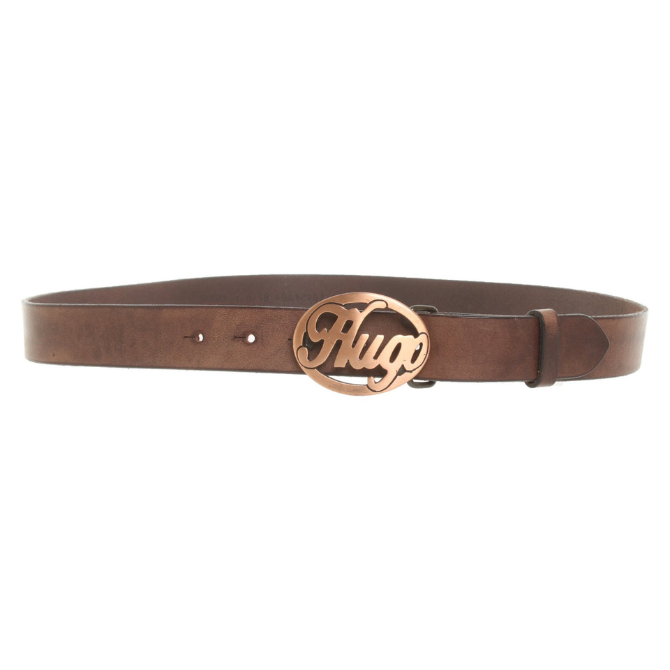Hugo Boss Belt Leather in Brown