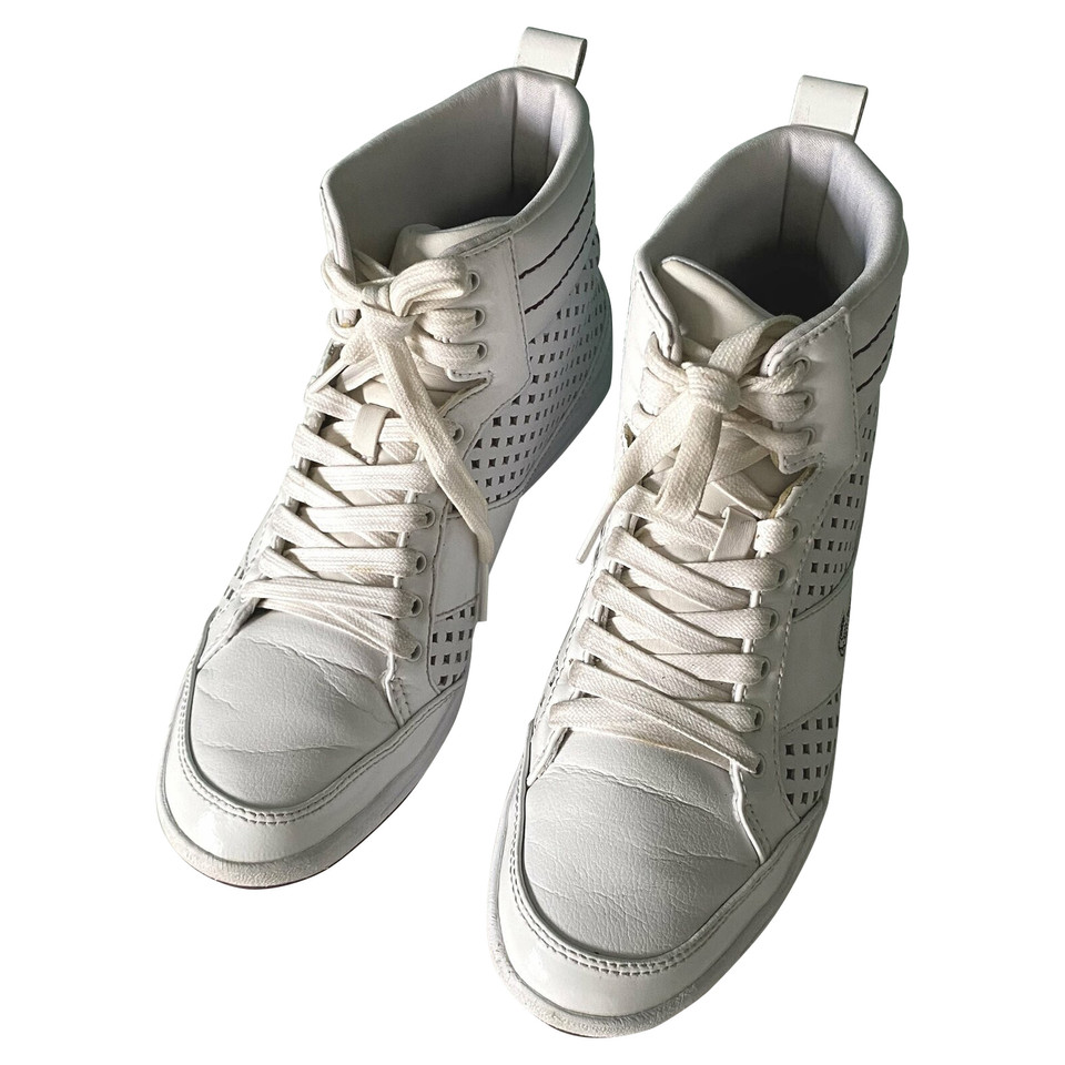 Lacoste Sneaker in Pelle in Bianco