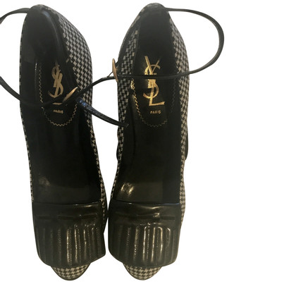 Yves Saint Laurent Chaussures compensées en Cuir