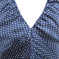 René Lezard Blue dress with white dots