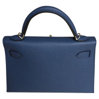 Hermès Kelly Bag 20 aus Leder in Blau