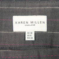 Karen Millen pantalon rayé de laine