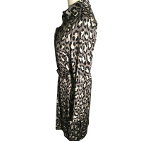 Diane Von Furstenberg zijden jurk in grijs/zwart 