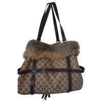 Gucci Shoulder bag with fur trim