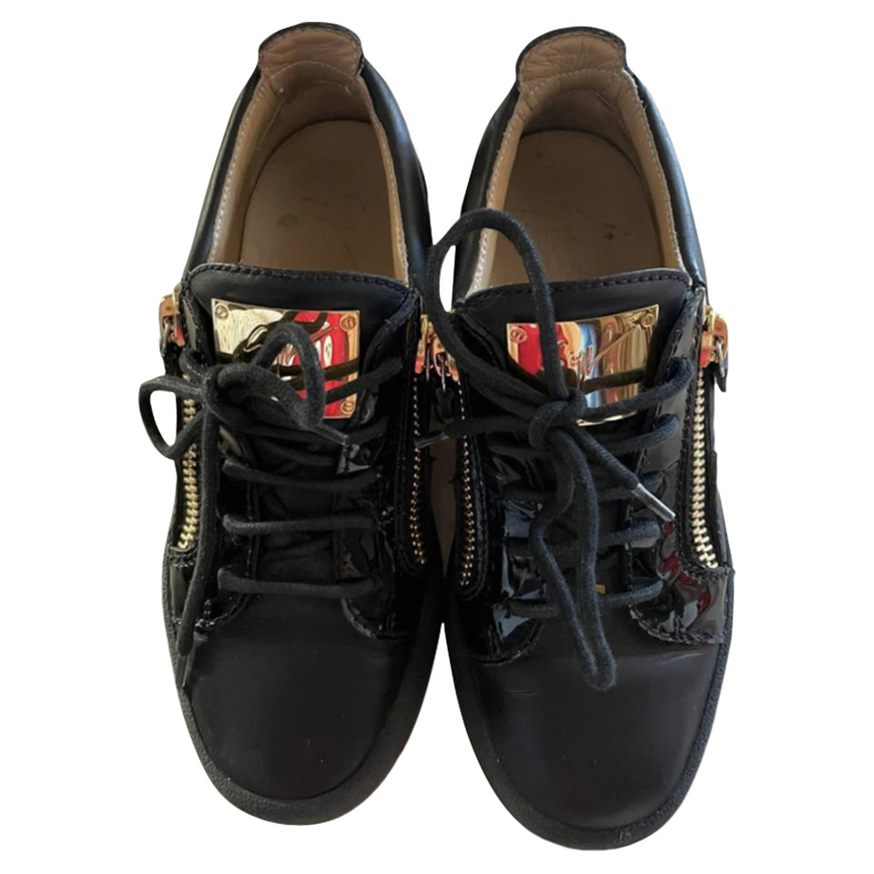 Giuseppe Zanotti Sneakers Leer in Zwart