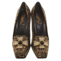 Yves Saint Laurent Pumps in Brokat-Optik