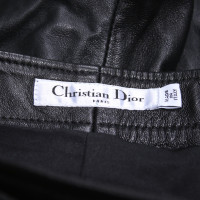 Christian Dior Hose aus Leder in Schwarz