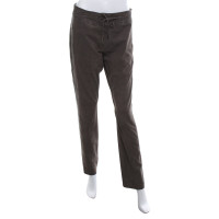 Riani Leather pants in grey-brown