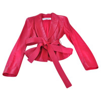 Christian Dior Leren jas rood