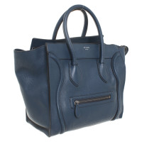 Céline Luggage Leather in Petrol