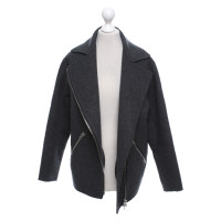 Acne Jacke/Mantel aus Wolle in Grau