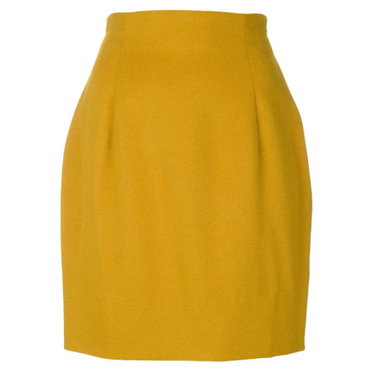 Versace Skirt Wool in Yellow