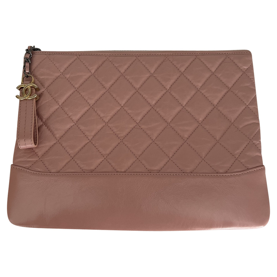 Chanel Clutch Bag Leather in Pink