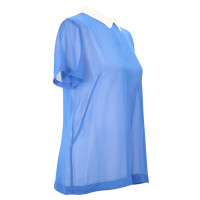 French Connection Transparente Bluse in Blau