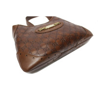 Gucci Shopper Leer in Bruin