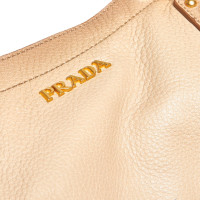 Prada Schoudertas Leer in Beige