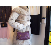 Balenciaga Shopper Leer in Violet