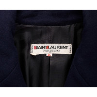 Yves Saint Laurent Jas/Mantel Wol in Blauw