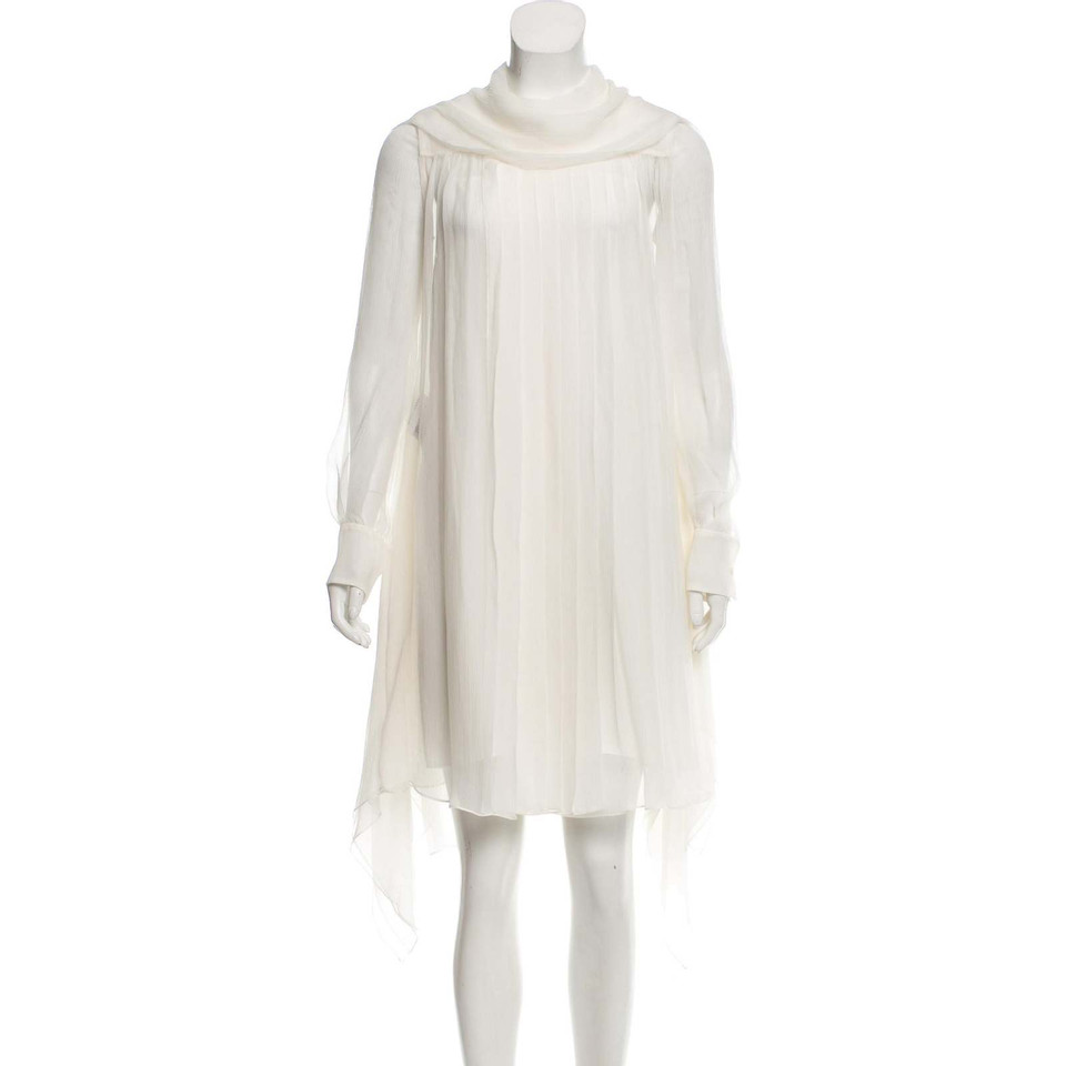 Miu Miu Kleid aus Seide in Weiß