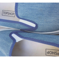 Topshop Slippers/Ballerinas Jeans fabric in Blue