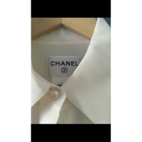 Chanel Oberteil aus Seide in Creme