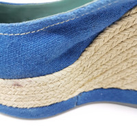 Sergio Rossi Chaussures compensées en Denim en Bleu
