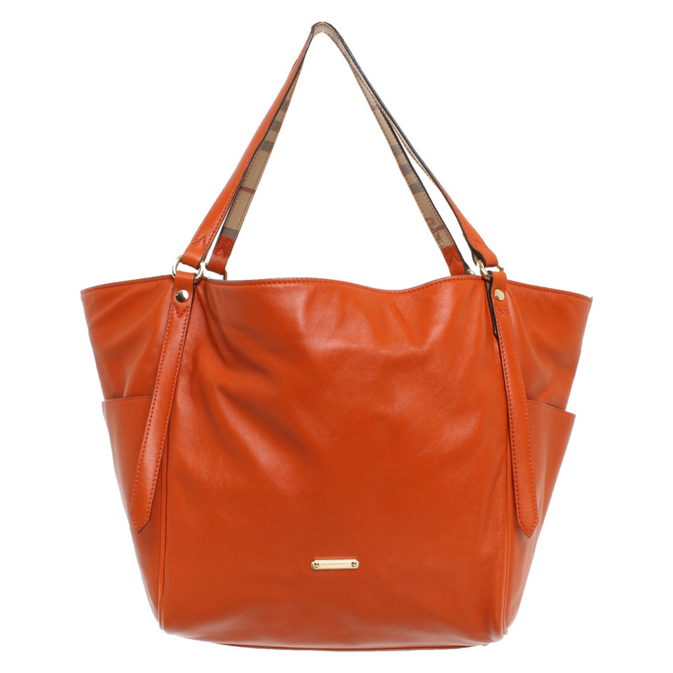 Burberry Handtasche aus Leder in Orange