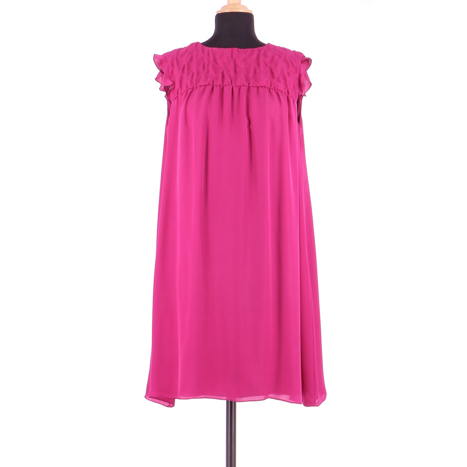 Longchamp Kleid aus Seide in Fuchsia