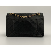 Chanel Flap Bag Leer in Zwart