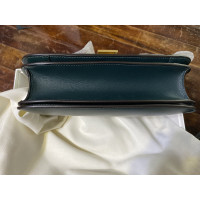 Céline Box Bag Medium Leather in Green